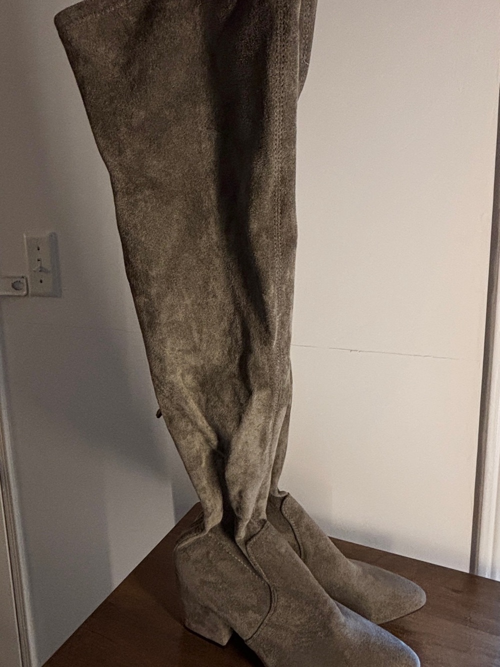 Women Over-the-Knee Boots - Taupe